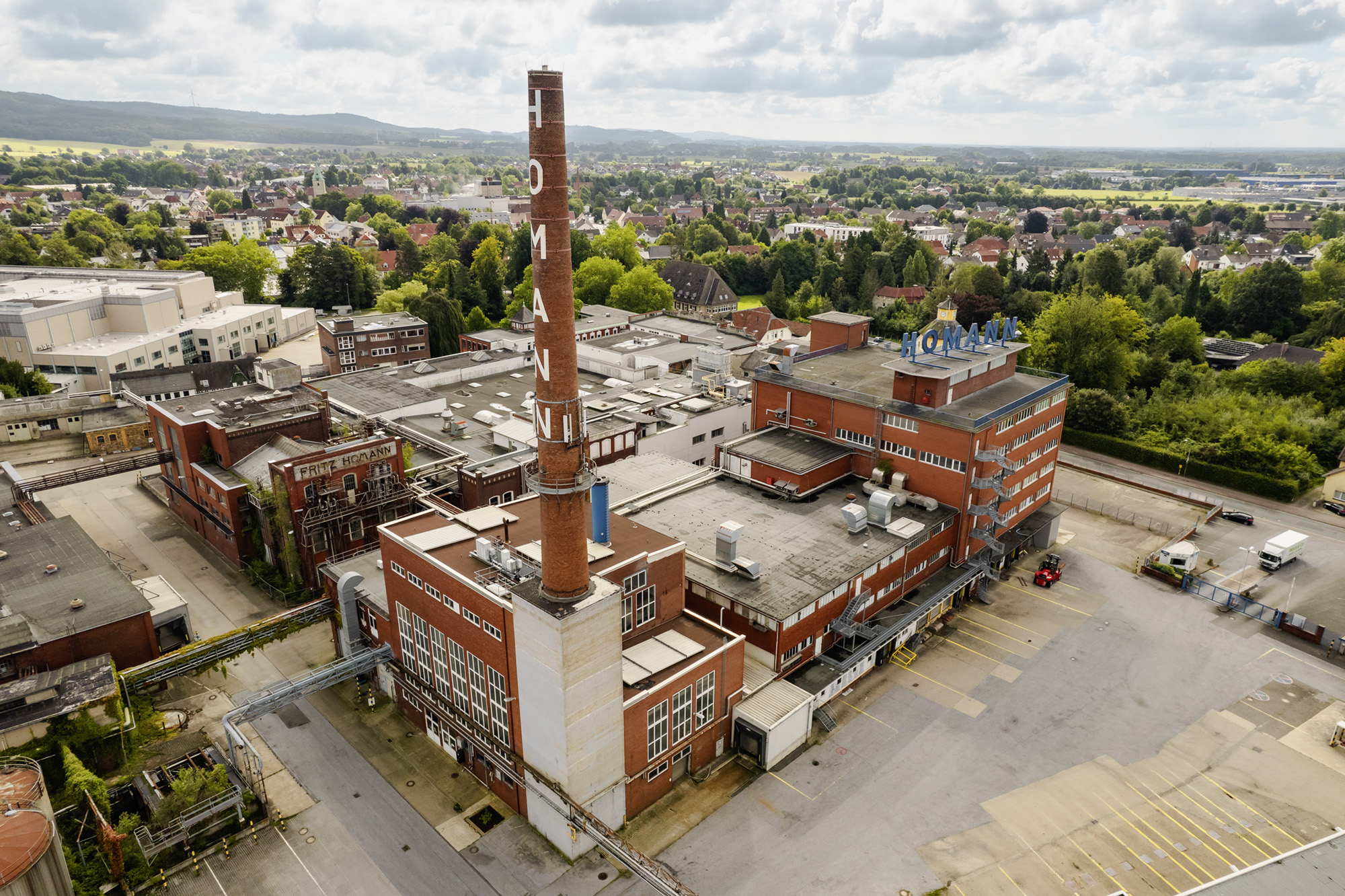Luftbild des Homann-Geländes